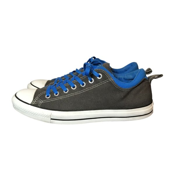 Converse Chuck Taylor All Star Low-Top Sneakers Mens Size 11 Gray & Blue Canvas - Picture 5 of 9
